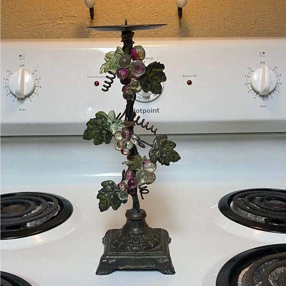 A 12 inch tall Iron Pillar Candle Holder - Picture 2 of 5